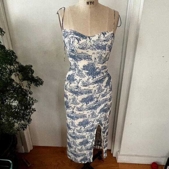 REFORMATION Kourtney Dress  Sold Out Pastoral Print Size 4 - Picture 3 of 9